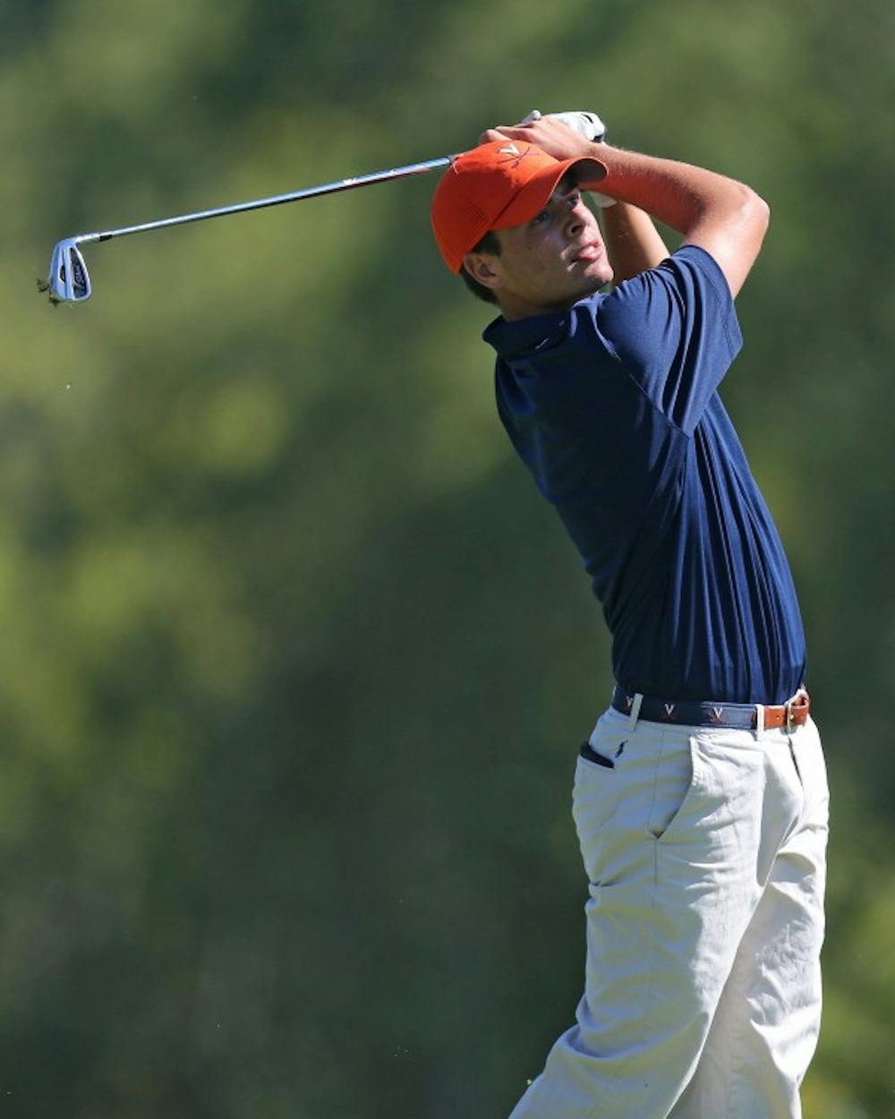 <p>Junior Derek Bard led the way for Virginia, finishing fifth overall at 4-under 140, his second top-five finish on the season.</p>