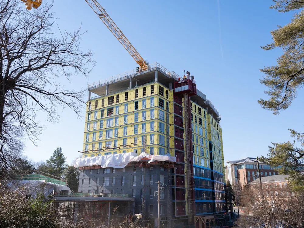VERVE Charlottesville construction site, photographed Jan. 22, 2026.