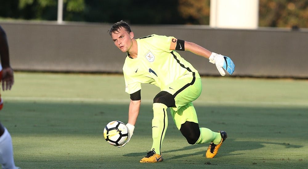 Goalkeeper Jeff Caldwell was among Virginia's seniors who ended their collegiate soccer careers with the loss to Fordham.