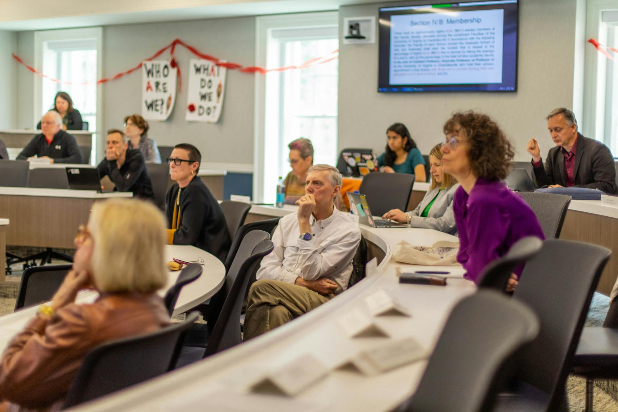 The Senate meeting centered on the events of May 4, when police forcibly cleared a pro-Palestine encampment near the University chapel.