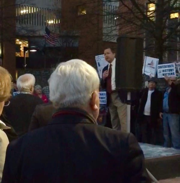 Stewart said he organized the rally to defend Virginia's heritage and call the state’s attention to the Council’s vote.