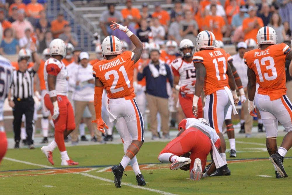 Senior safety Juan Thornhill delivered on defense Saturday night, but it wasn't enough to secure Virginia the win.