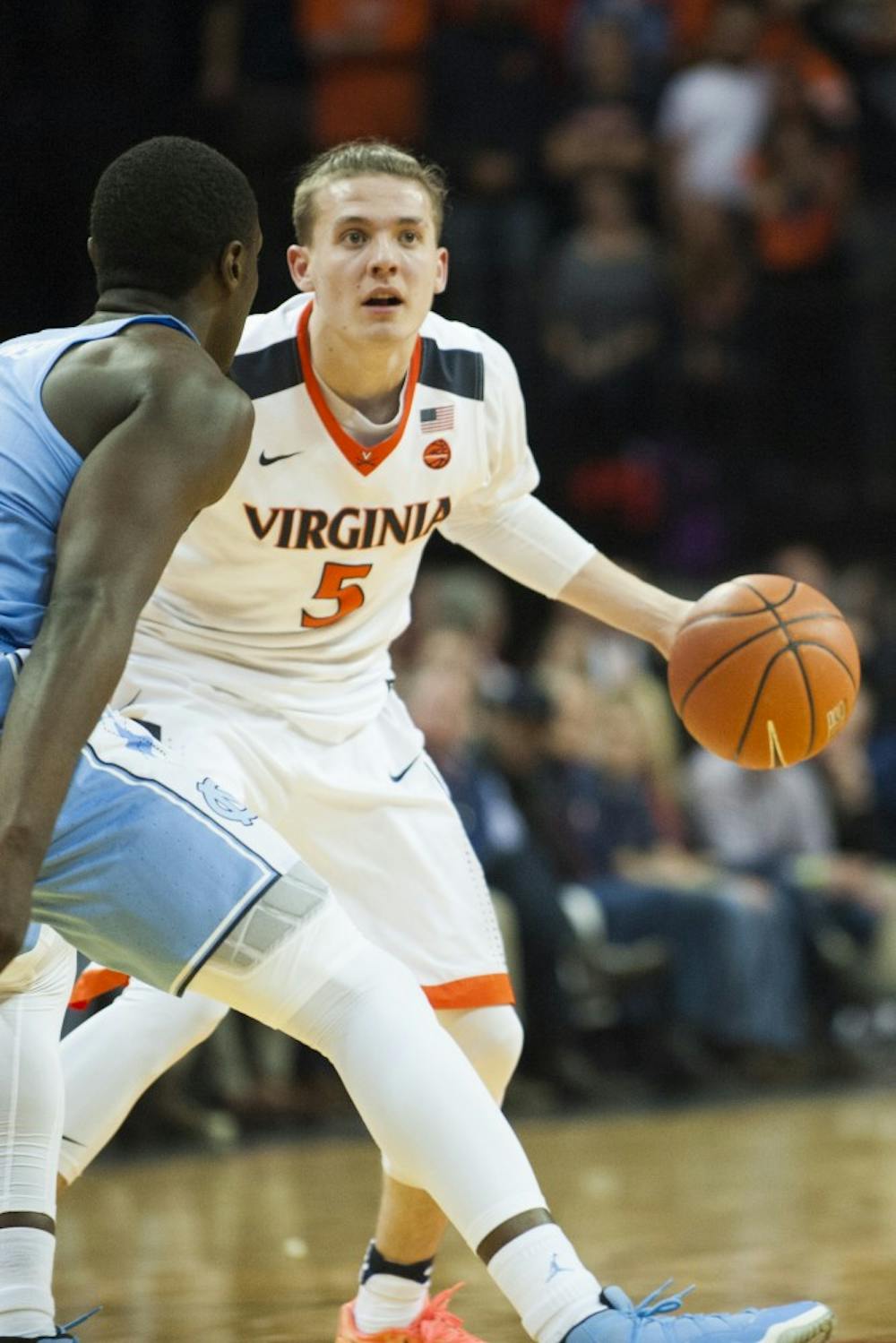 <p>Freshman guard Kyle Guy is leading the men's basketball team in offensive&nbsp;efficiency.</p>