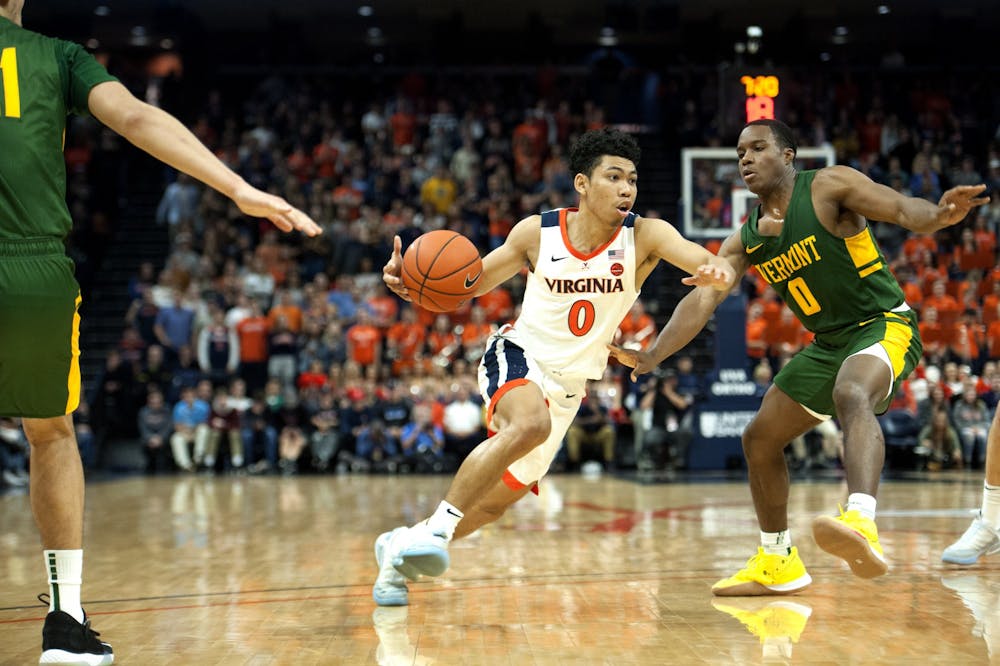 <p>Sophomore guard Kihei Clark was a key force on both sides of the ball against Vermont, scoring 15 points and posting three rebounds on the night.&nbsp;</p>