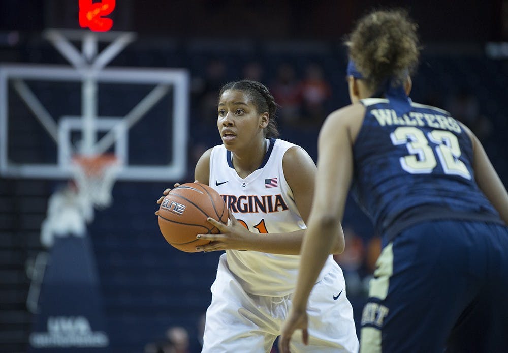 <p>Virginia sophomore guard&nbsp;Lauren Moses is one of many Cavalier players coach&nbsp;Joanne Boyle hopes to step up and provide a more consistent scoring option.</p>