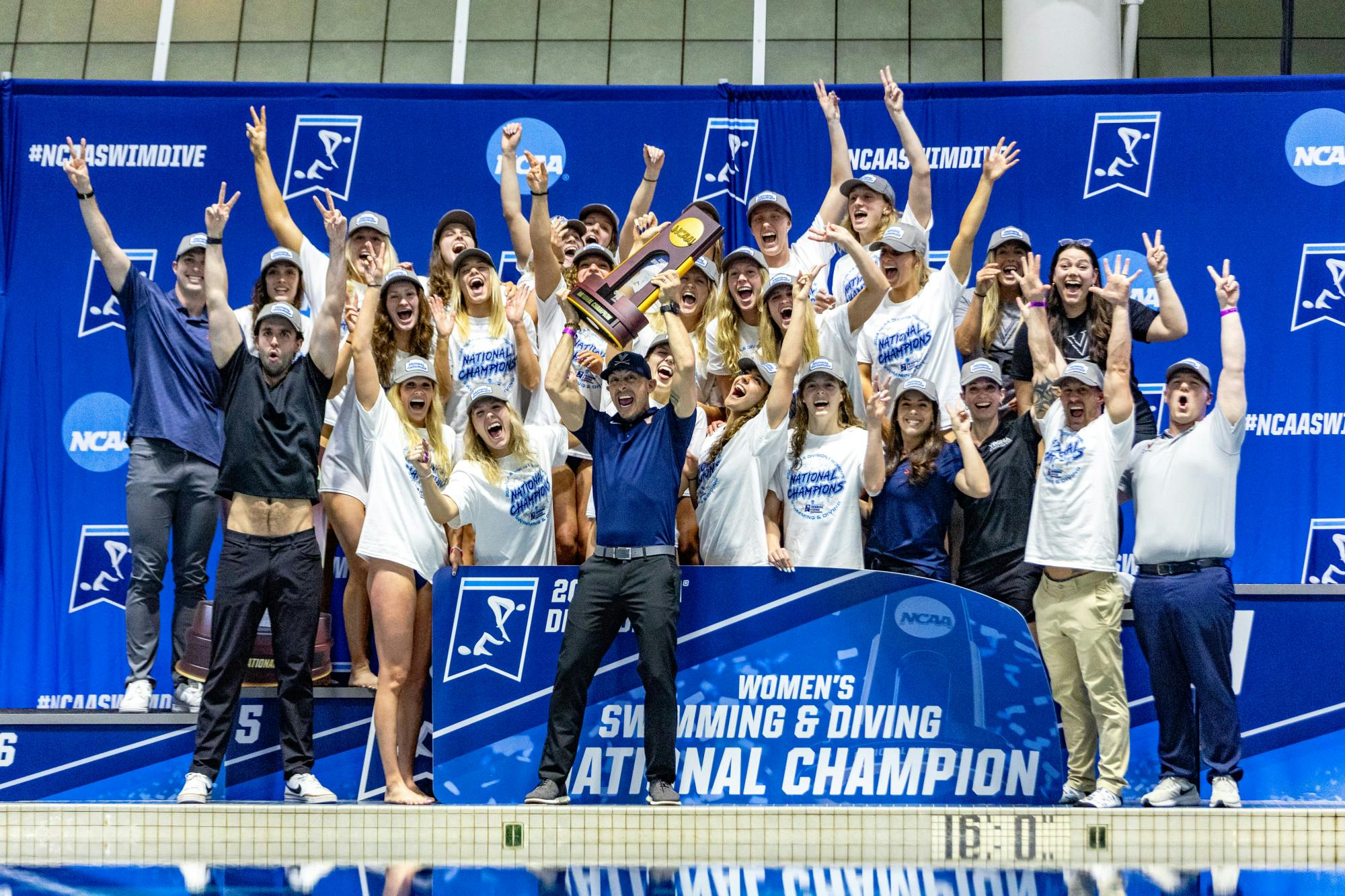DeSorbo and the Cavaliers celebrate their fourth consecutive NCAA Championship.