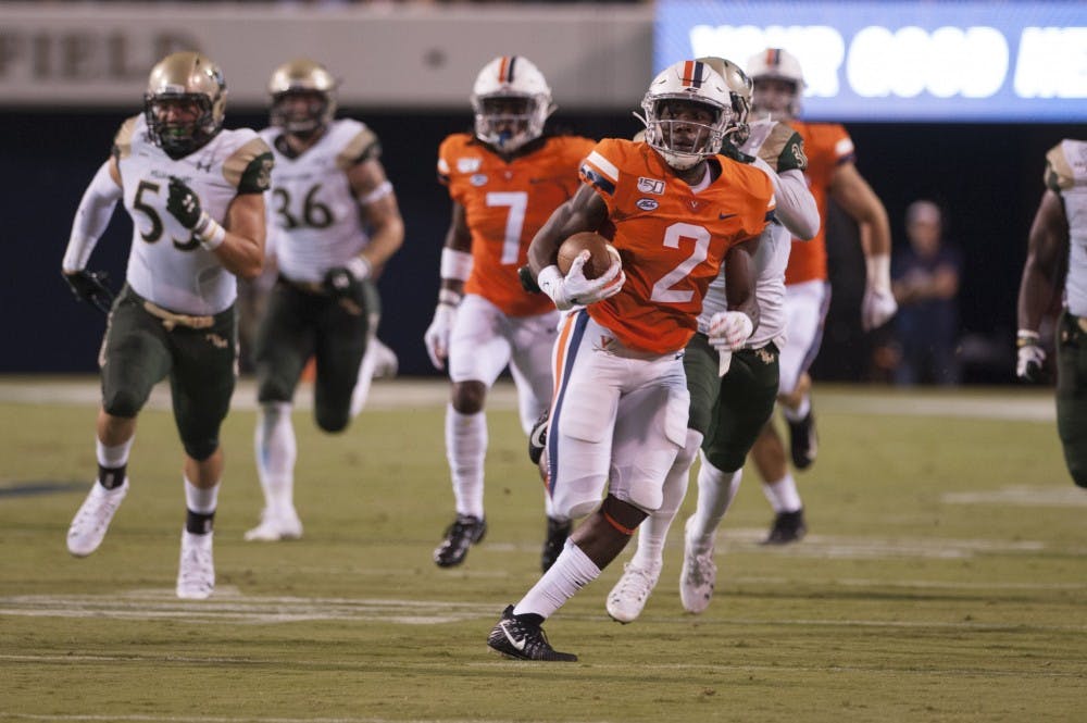 Senior wide receiver Joe Reed holds Virginia's kick return yardage record.