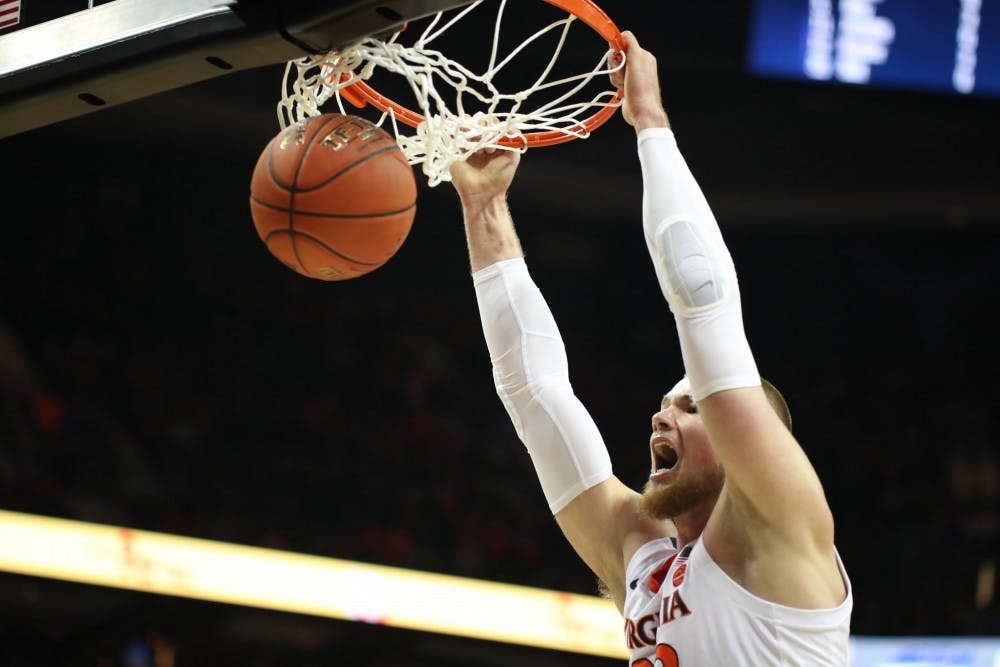 Senior center Jack Salt scored a career-high 18 points for Virginia.