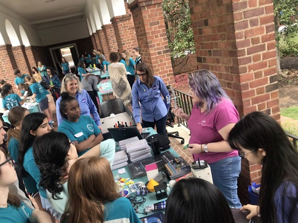This event featured STEM-related and interactive exhibits from organizations both on and off-Grounds, such as Women in Computing Sciences and NASA.