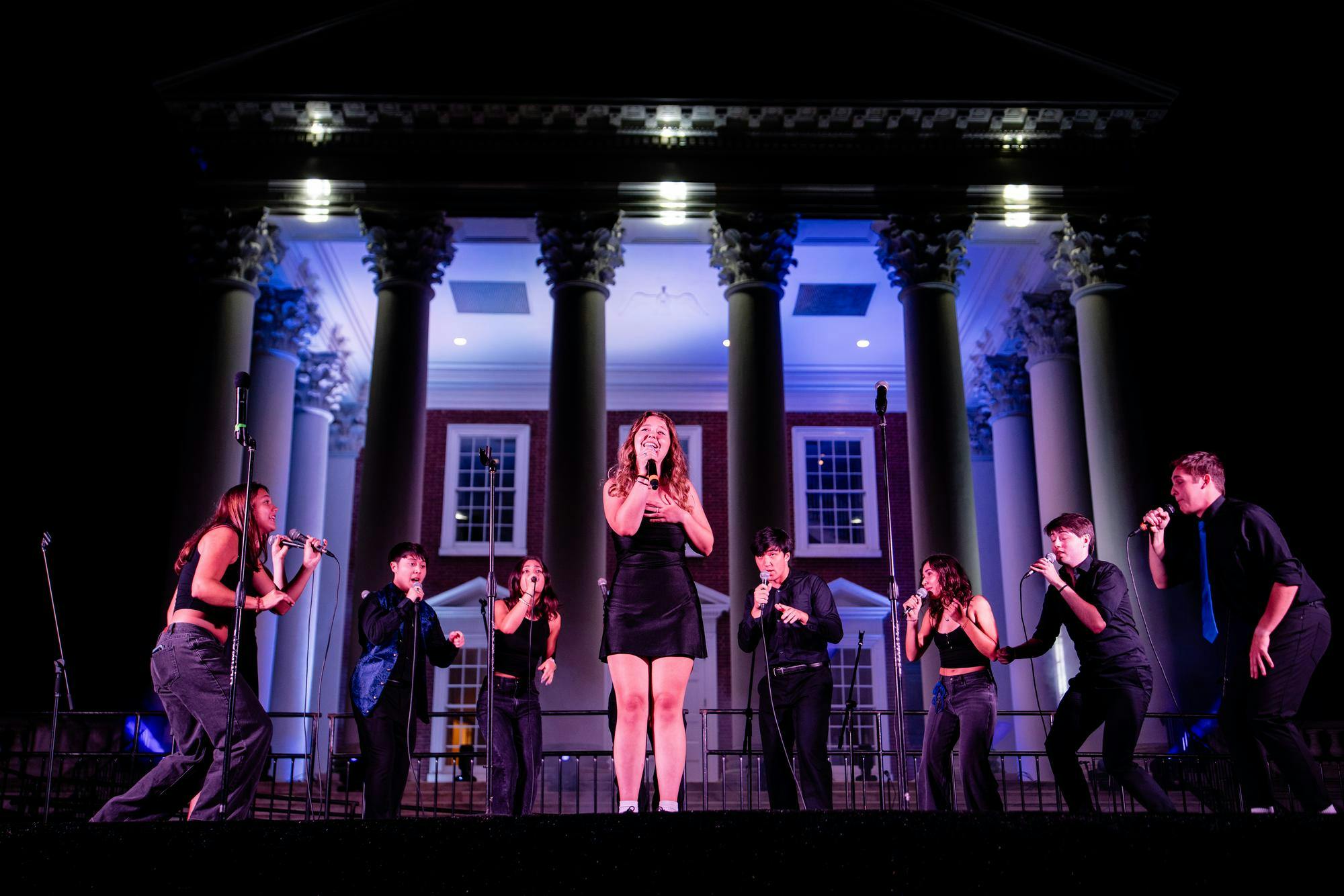 The New Dominions, the University’s oldest all gender a cappella group, performed “Don’t Take the Money” by the Bleachers and "That's So True" by Gracie Abrams.