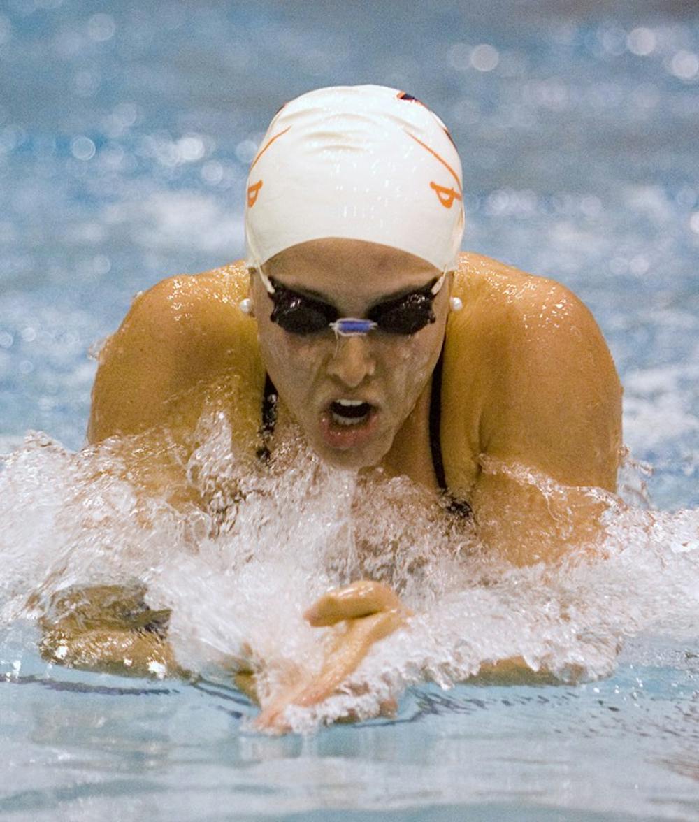 The Virginia Cavaliers swimming and diving team faced the Florida Gators at the Aquatic and Fitness Center in Charlottesville, VA on October 11, 2007.