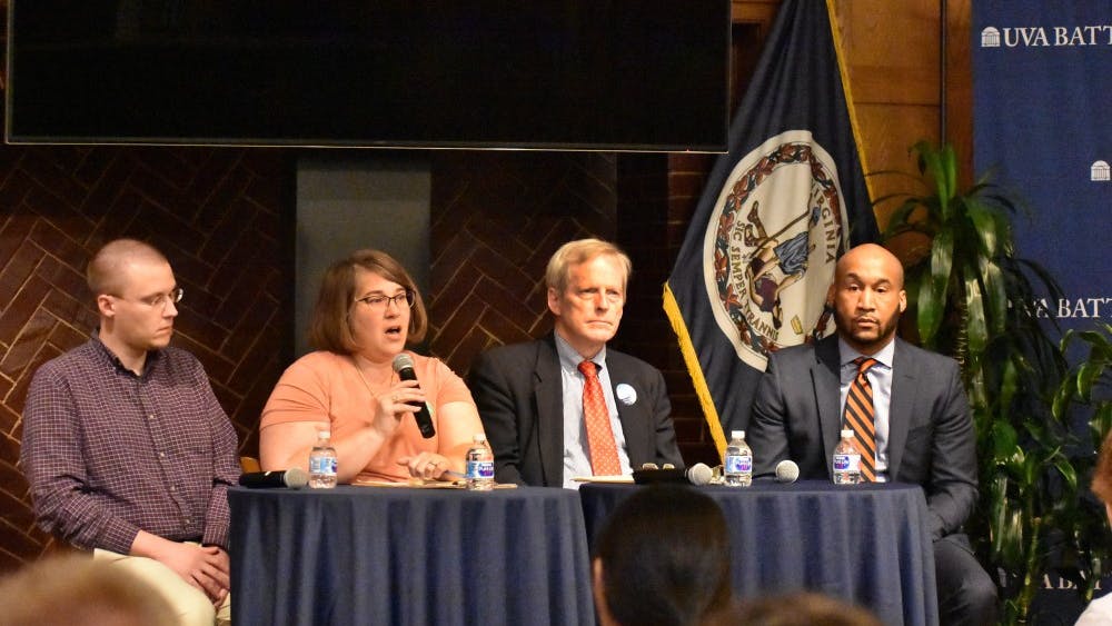 All three Democratic candidates attended the forum — Michael Payne, Sena Magill, and Lloyd Snook — as well as one Independent candidate, Bellamy Brown.