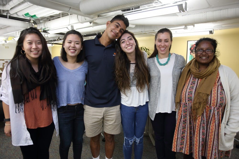 Students at the MSC for the open mic night event, which turned into a more open discussion.&nbsp;