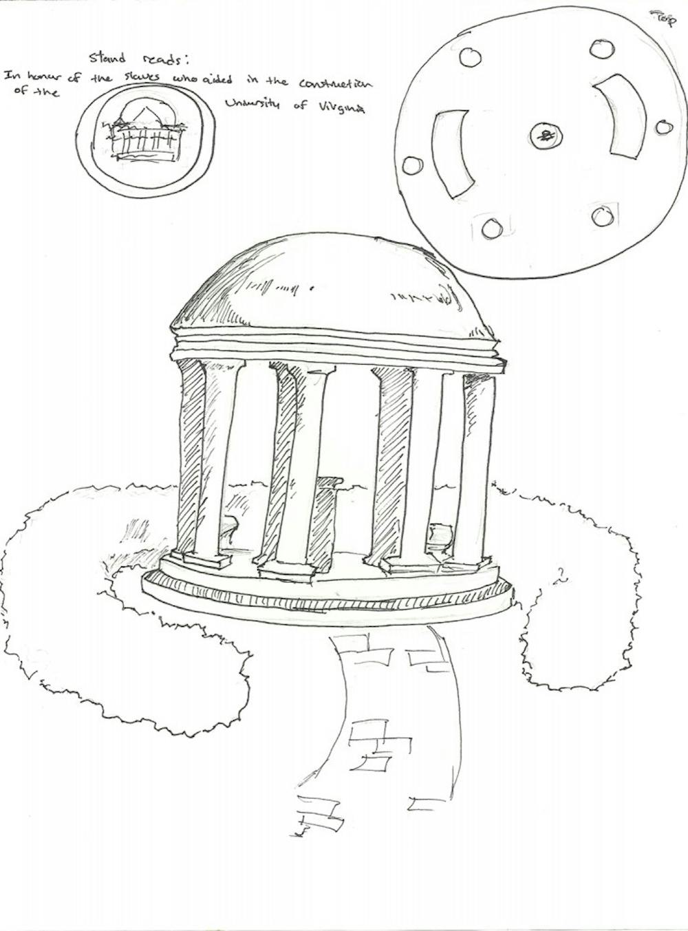 <p>One of several&nbsp;memorial concepts that was submitted as part of a competition in 2011. Raucher said the chosen&nbsp;firm will be soliciting more ideas from the University and Charlottesville communities.&nbsp;</p>