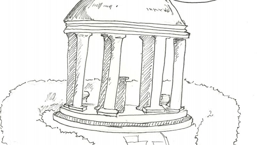 One of several memorial concepts that was submitted as part of a competition in 2011. Raucher said the chosen firm will be soliciting more ideas from the University and Charlottesville communities. 