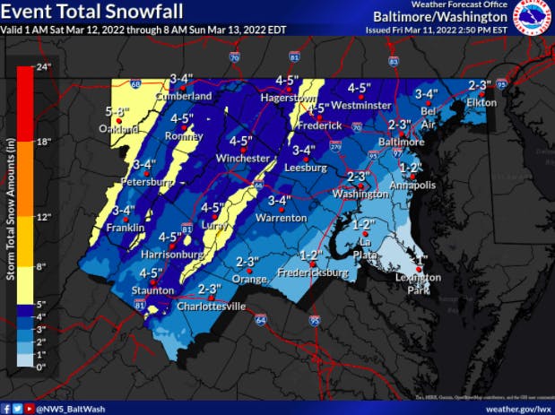Precipitation is likely to start as rain — possibly heavy — before turning to sleet and then snow.&nbsp;