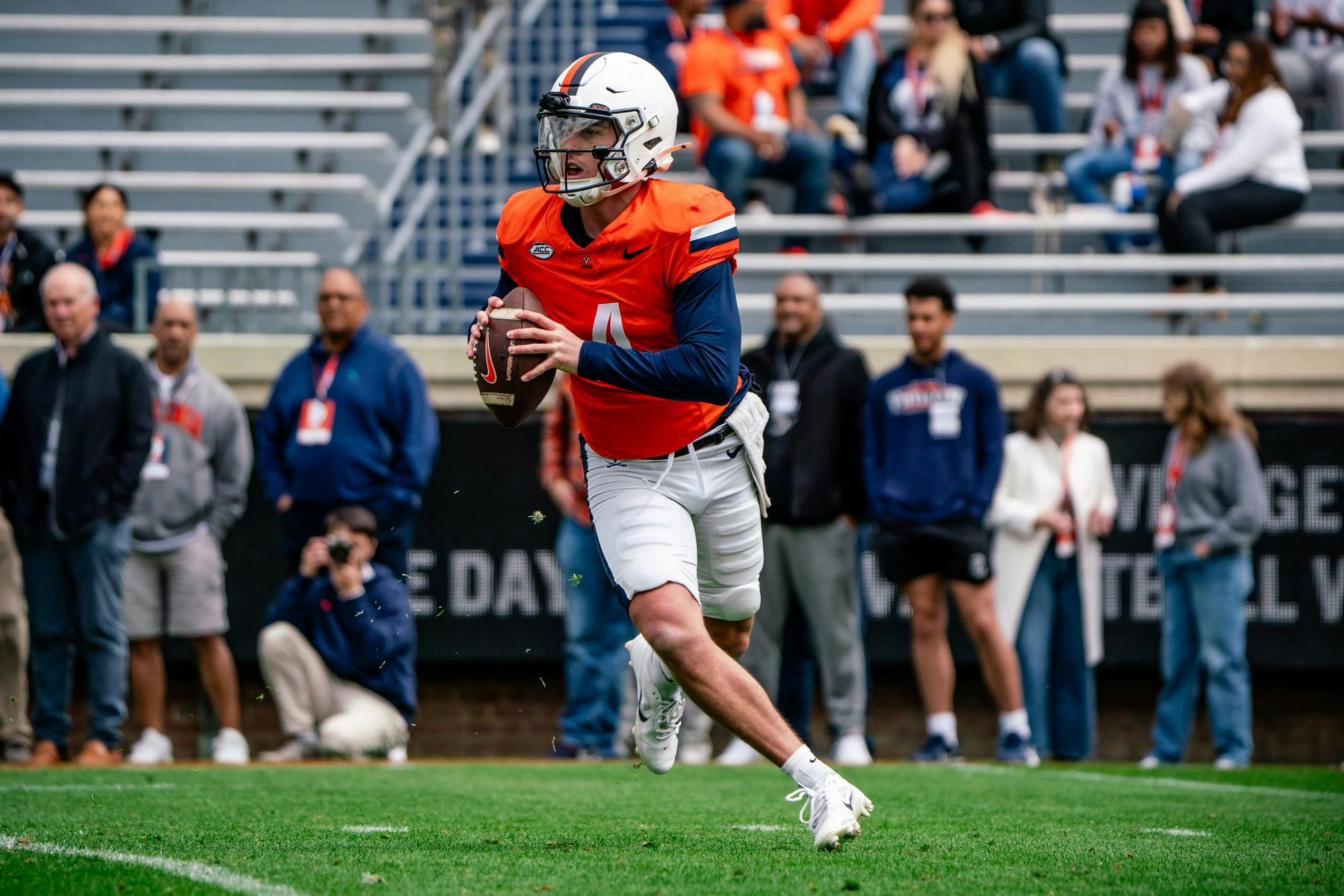 Graduate quarterback Chandler Morris looked polished in his first game action with the Cavaliers.