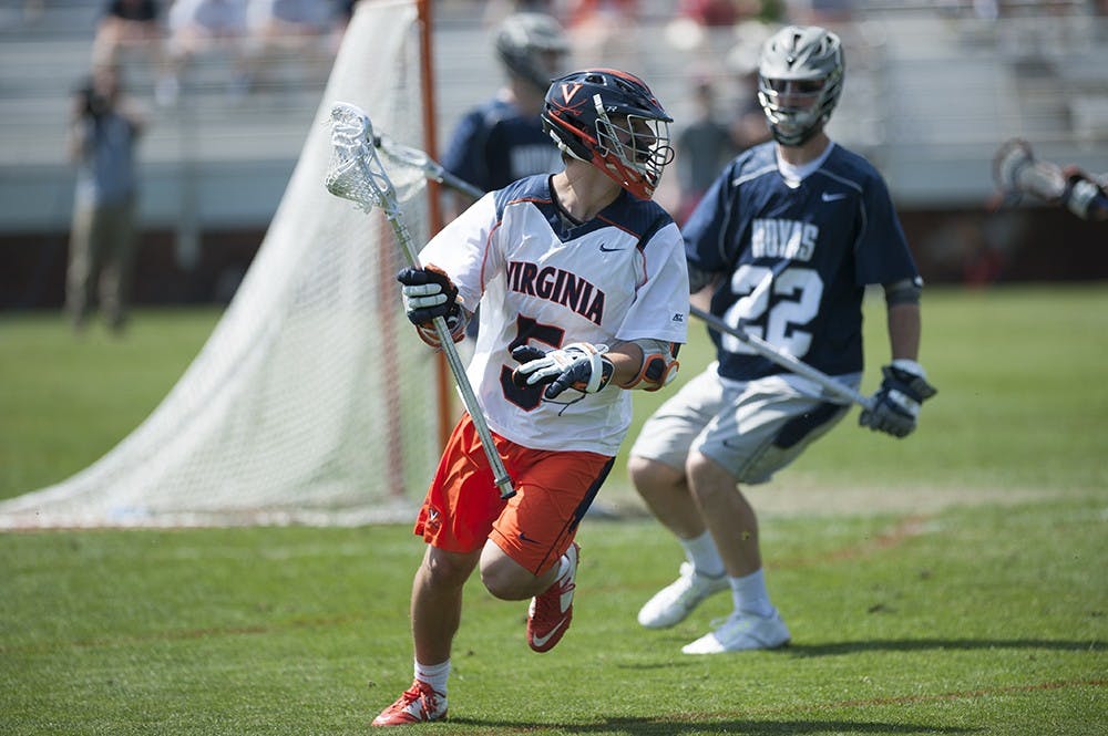 <p>Sophomore attackman Ryan Lukacovic picked apart the Georgetown zone Saturday at Klöckner Stadium, finishing with four goals and three assists. </p>