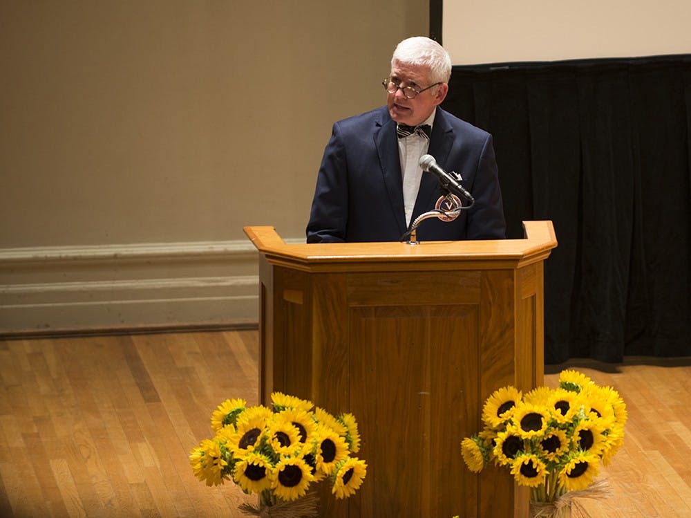 <p>University Dean of Students Allen Groves was one of the speakers at the memorial for Margaret.</p>