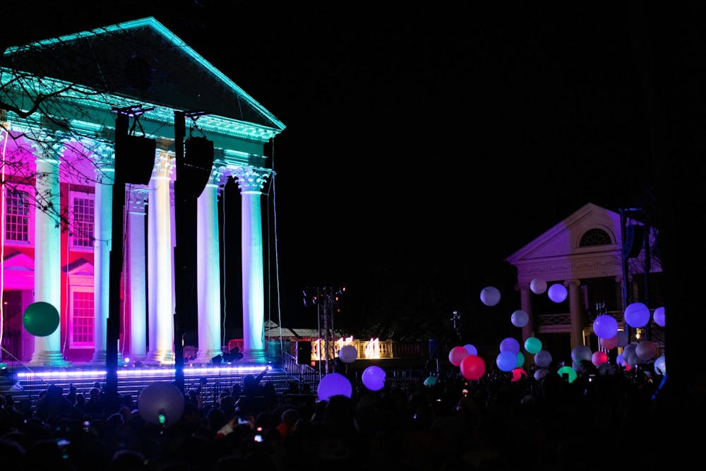 After the concert portion of the event, which begins at 7 p.m., the Lawn and Rotunda will be illuminated with multicolored lights at 8:55 p.m., followed by LOTL’s first drone light show in the sky above.
