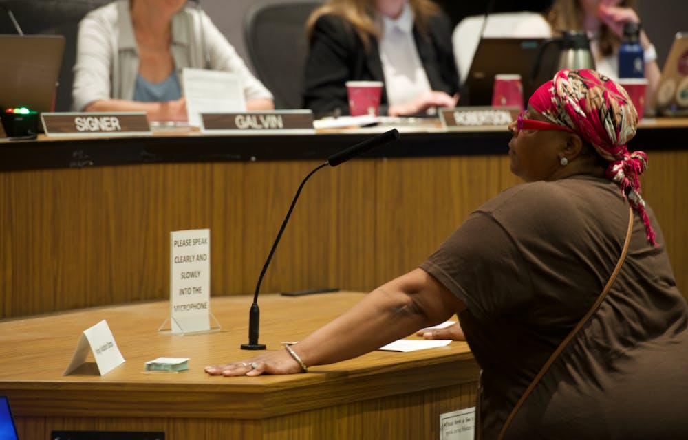 <p>“Policing is when you come into your community and you get to know your community, you get to have a relationship with your community,” said local activist and City resident Rosia Parker during the hearing.</p>