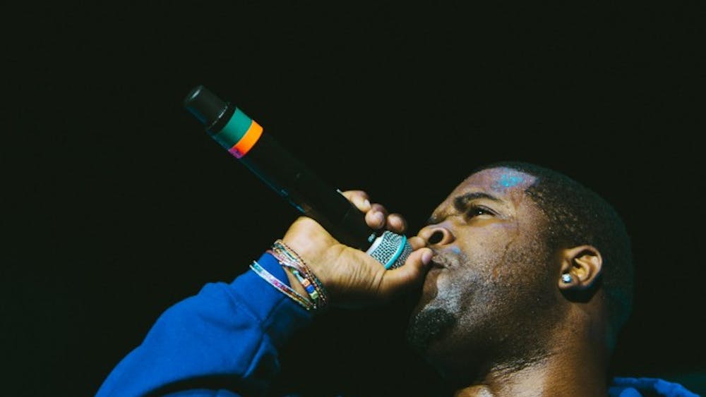 A$AP Ferg performed for students at the McIntire Amphitheater.