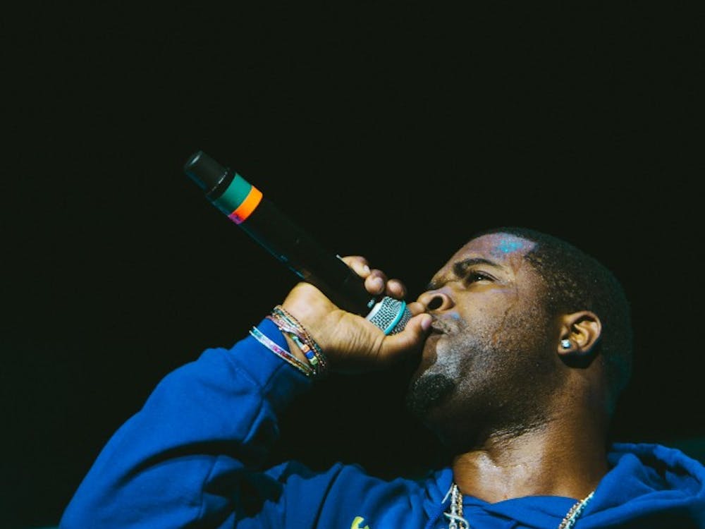 A$AP Ferg performed for students at the McIntire Amphitheater.
