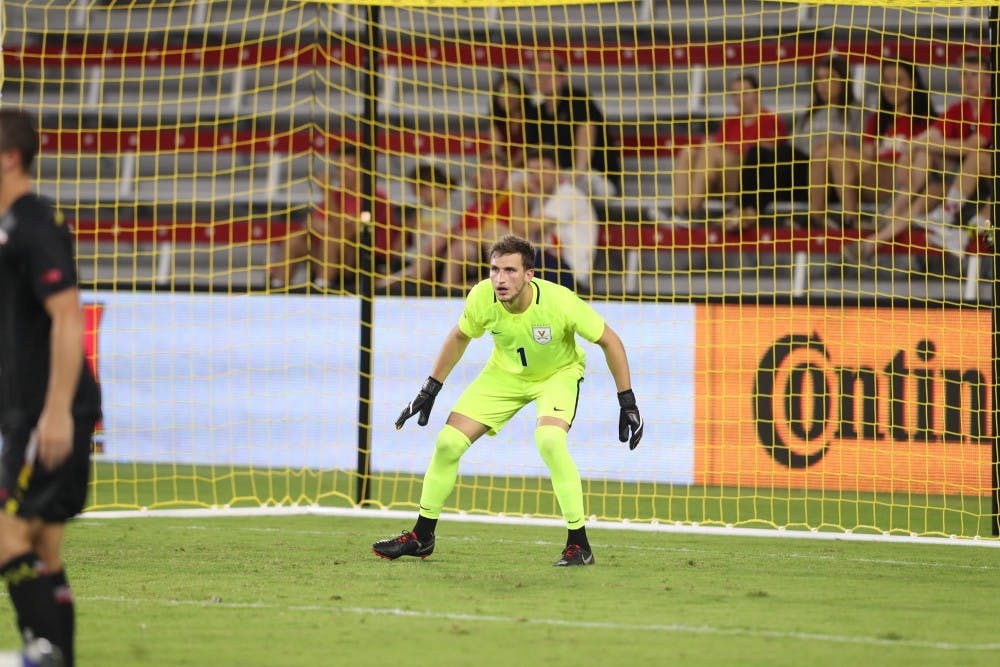 Sophomore goalkeeper Colin Shutler held Maryland scoreless Monday night.