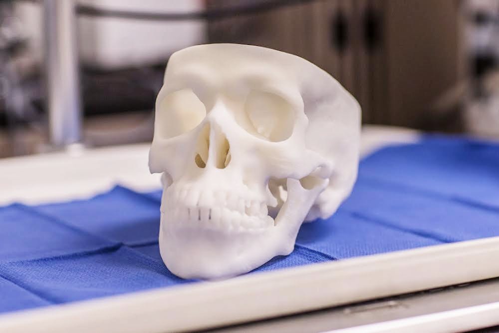 Dwight Dart and Dr. Jose Gurrola II&nbsp;are using 3-D printed skulls to aid resident training at the University Medical Center.
