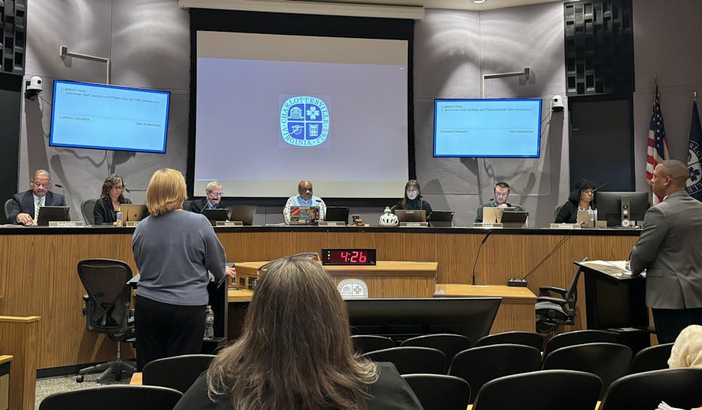 Charlottesville City Council meeting, photographed March 2, 2026.