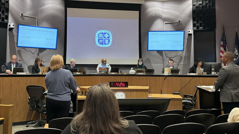 Charlottesville City Council meeting, photographed March 2, 2026.
