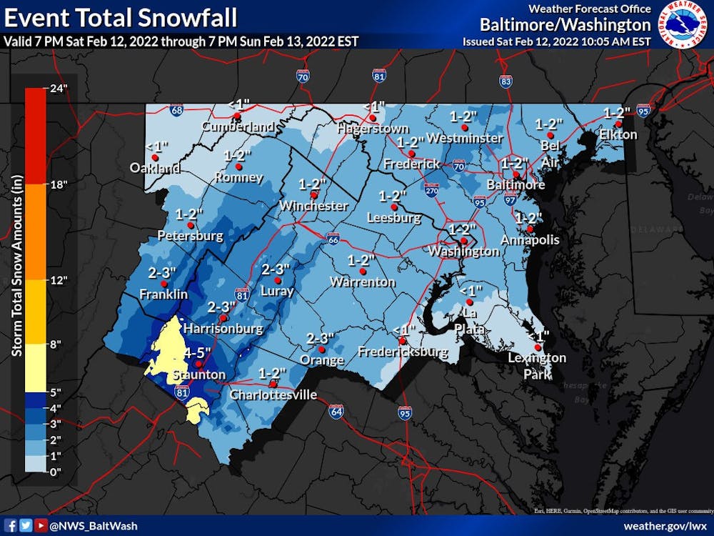 The same advisory is also in effect further north in Washington, D.C.