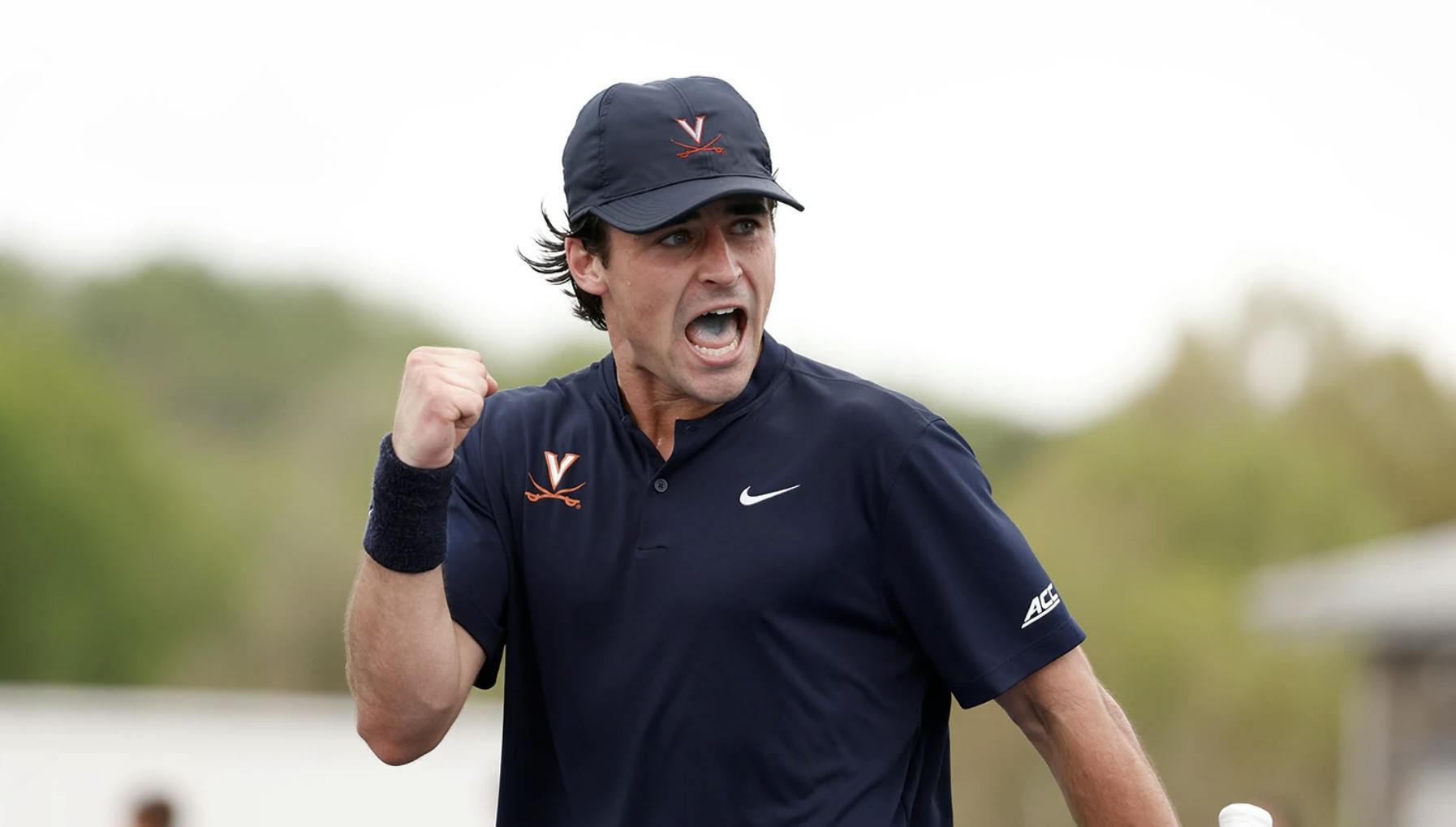 James Hopper roars after winning a point.