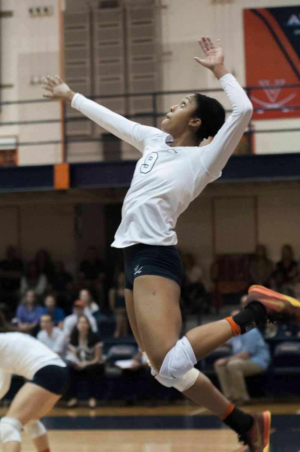 <p>In the midst of the Cavaliers’ victory Saturday,&nbsp;senior outside hitter Jasmine&nbsp;Burton reached a pivotal milestone in her collegiate volleyball career: her 1,000th kill.</p>