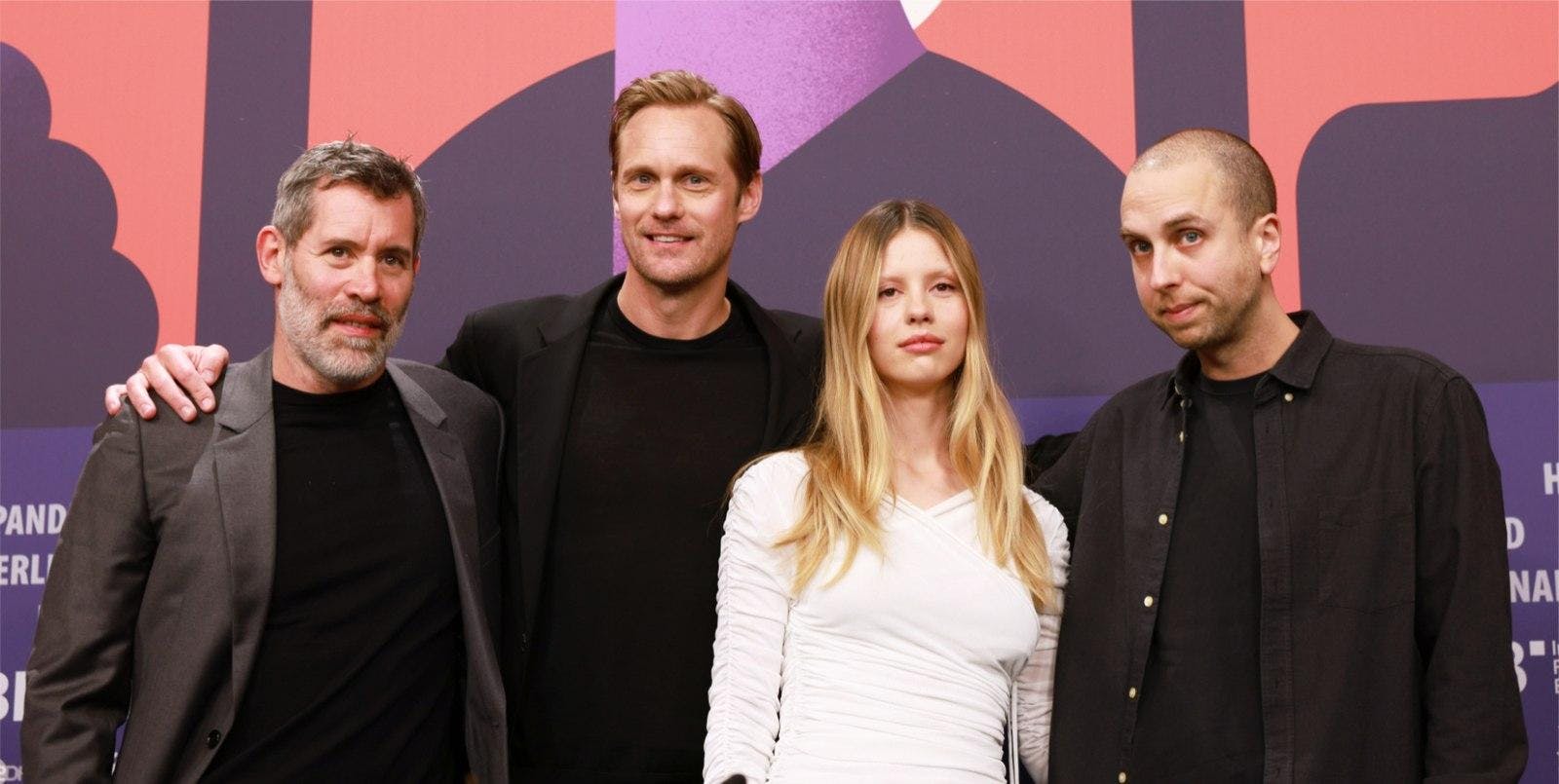 The film follows James Foster, a failed novelist played by Alexander Skarsgård, and Gabi Bauer — played by Mia Goth — a young woman who claims to be a fan of his work.