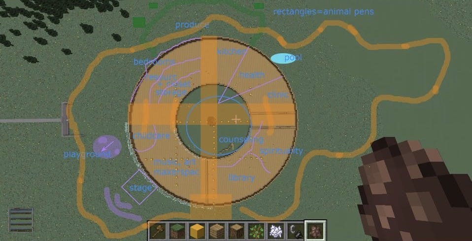 The students synthesized concepts from their studies of various subjects and their personal experiences into a visual representation via Minecraft.