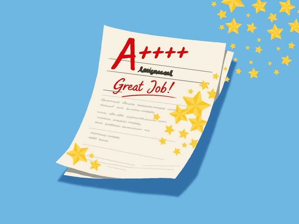 Un trabajo evaluado que recibe elogios excesivos.