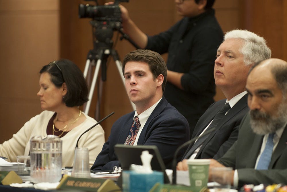 <p>Fourth-year College student Daniel Judge served as the student member of the Board of Visitors for the past year and discussed significant improvement in connecting students with board members and allowing for more communication between the two groups, including a new University-wide newsletter about upcoming meetings and past minutes.</p>