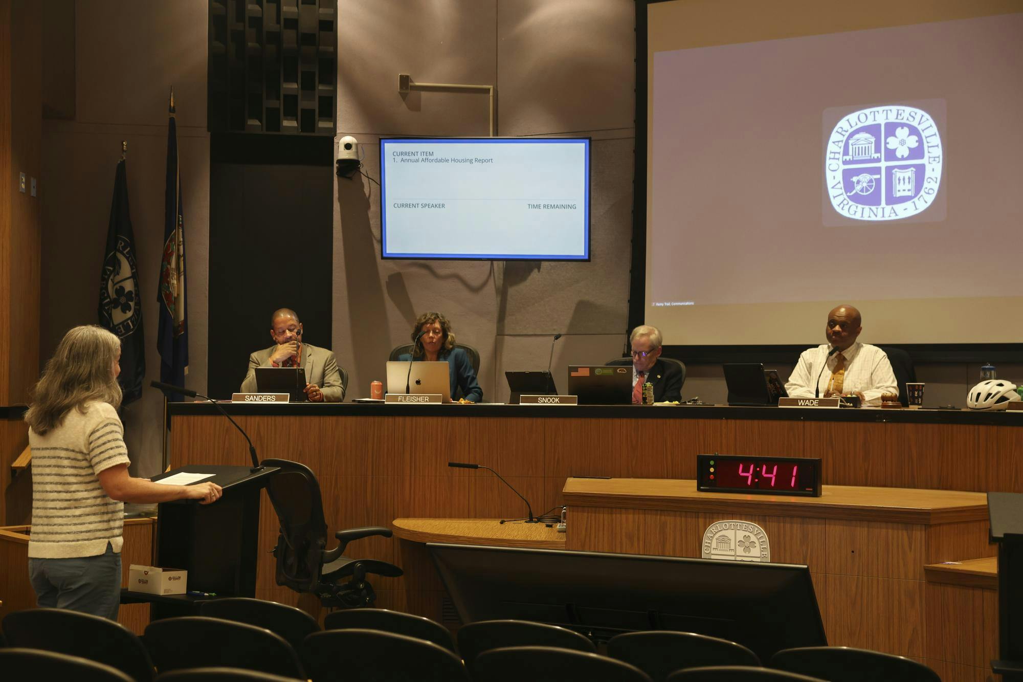 Charlottesville City Council meeting, photographed Sept. 8, 2026.