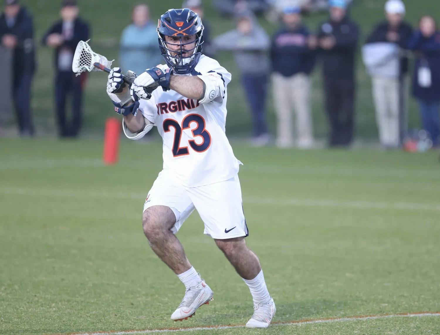 Senior face-off specialist Petey Lasalla had another strong performance, winning more than half of his face-offs in the game.
