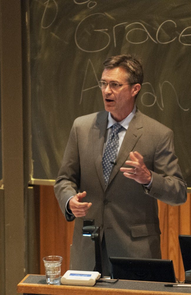 Batten Dean Allan Stam discussed what it really means to be a true leader, which he said lies at the core of the University’s identity.