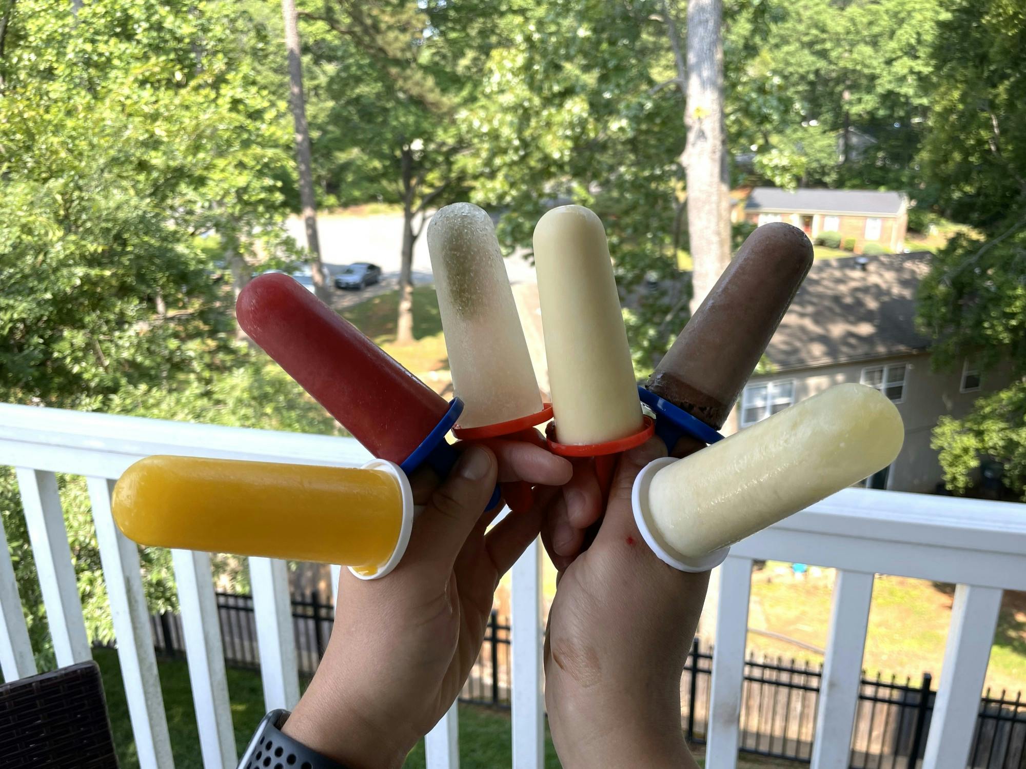 Similar to the orange creamsicle, simply combining canned or fresh peaches with sweetened yogurt and a touch of milk makes a delicious peachy treat. 