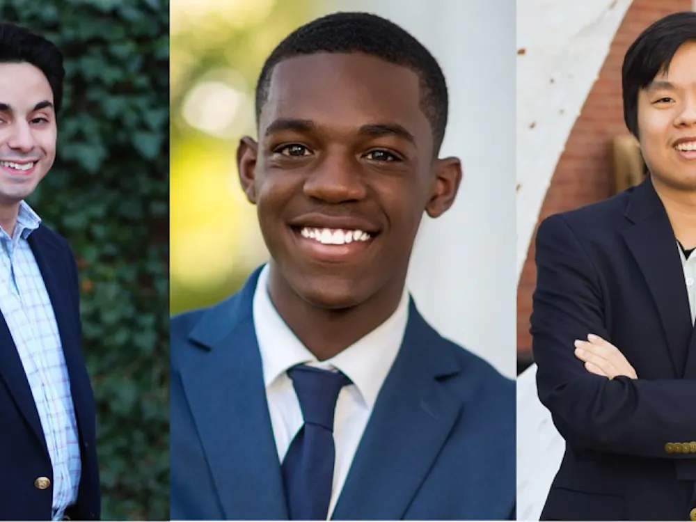 Student Council presidential candidates (from left): Alex Cintron, Jalon Daniels, Eddie Lin