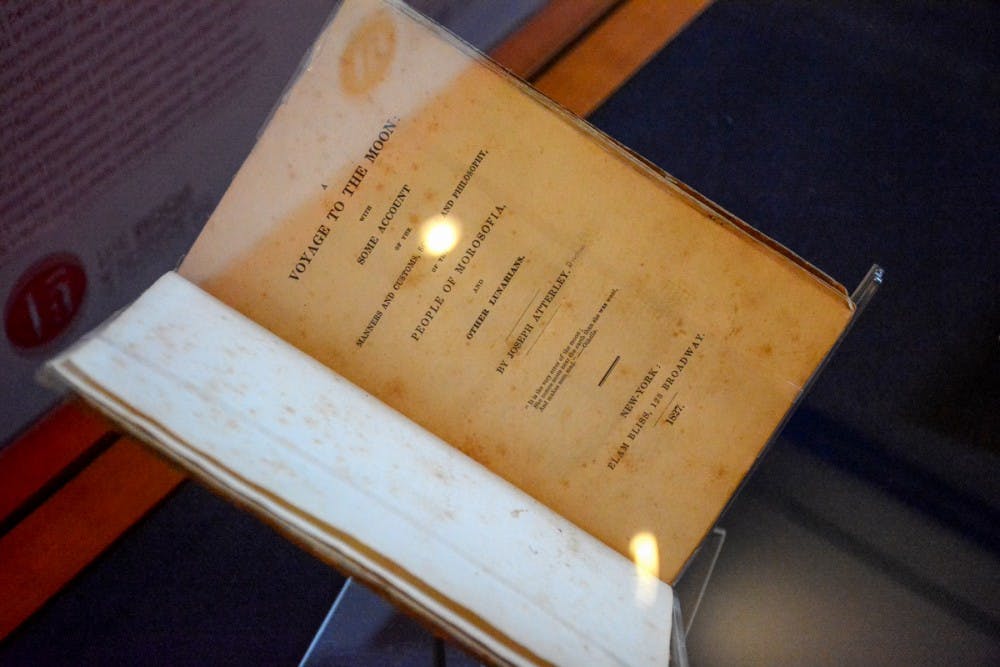 The exhibit presented objects throughout different points of the University's history.