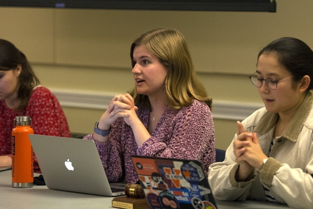 The 2019-2020 term officially ended April 5 with the transition of leadership from fourth-year College student Ellie Brasacchio to third-year College student Ellen Yates as president.