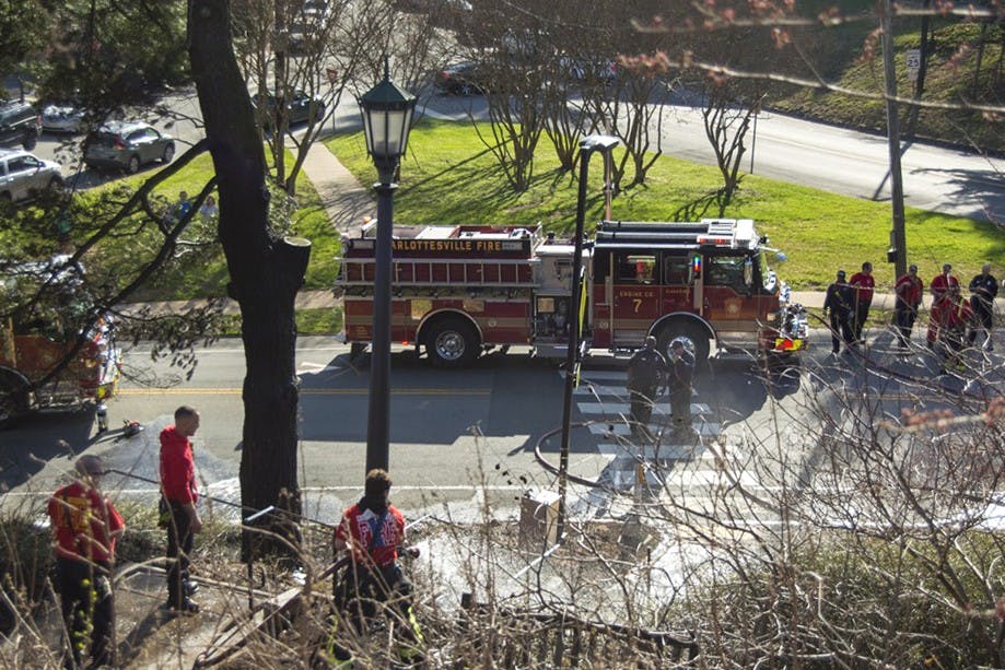 Both University and Charlottesville emergency services responded to the fire alarms last Wednesday.