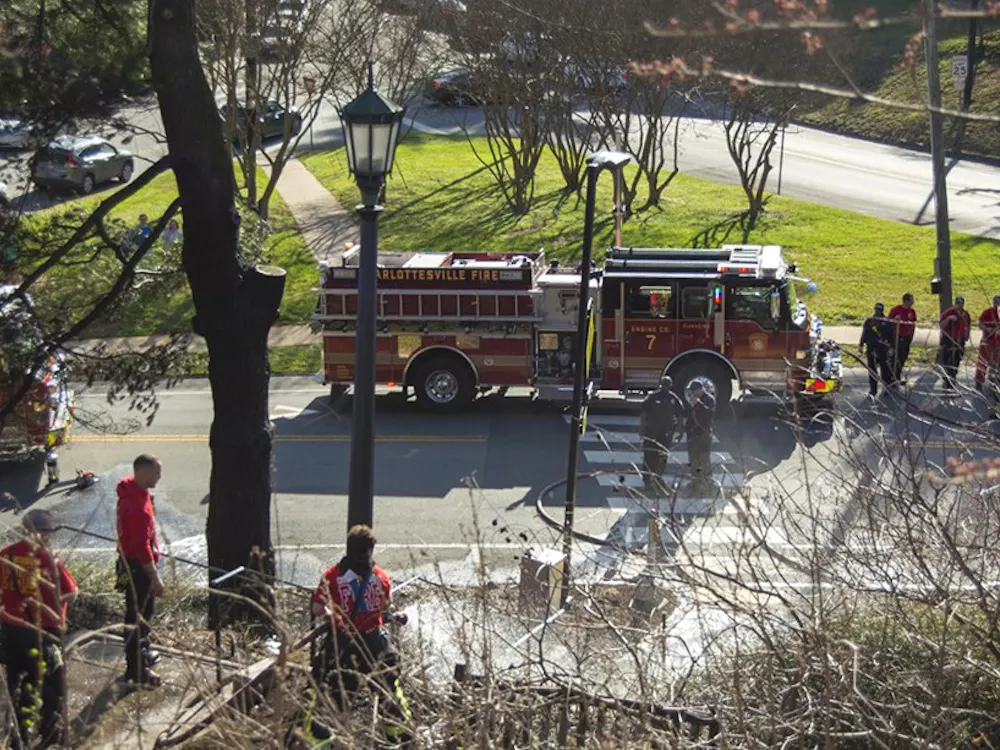 Both University and Charlottesville emergency services responded to the fire alarms last Wednesday.