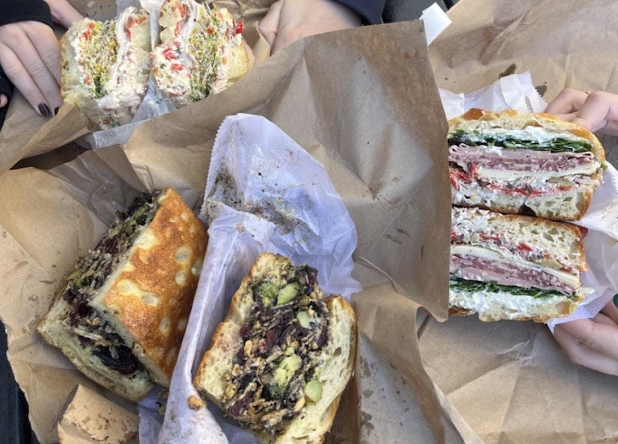 Each sandwich is created on fresh, homemade focaccia bread that is oiled and salted in a manner that would make my Nonna proud.