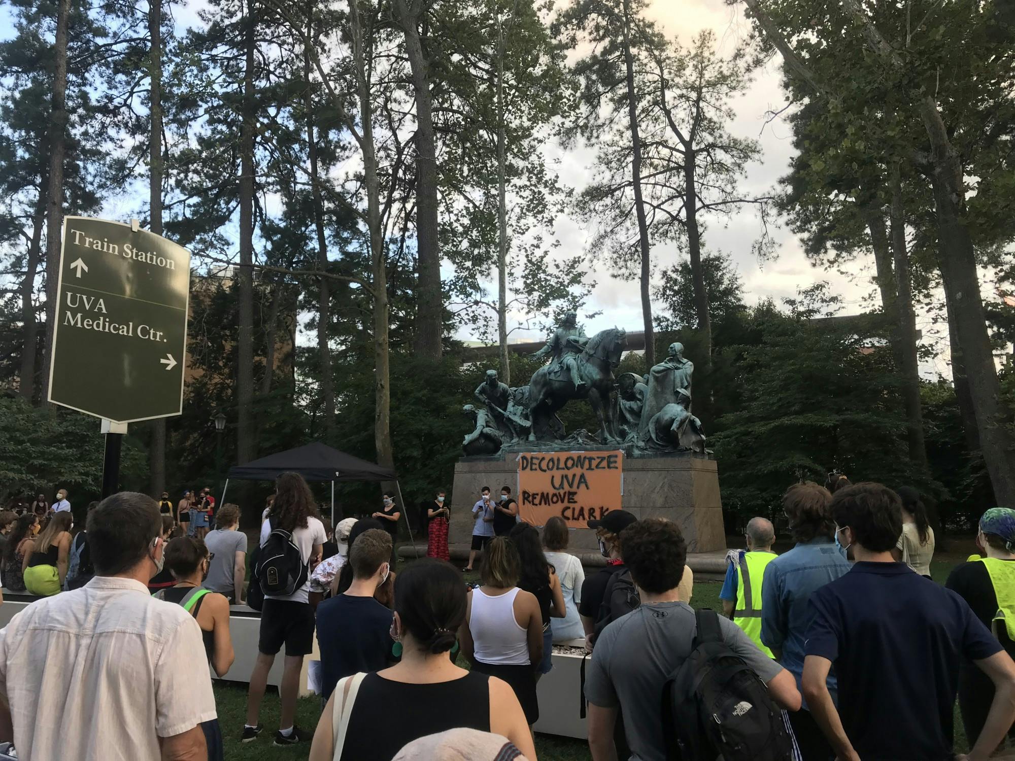 The rally occurred in anticipation of the Board of Visitors’ Friday discussion on Racial Equity Task Force recommendations (Photos by Jenn Brice &amp; Jacquelyn Kim | The Cavalier Daily)