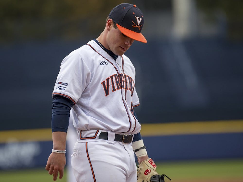 Virginia starter Griff McGarry, a freshman right-handed pitcher, walked three batters and hit another in the first inning against VCU Wednesday.